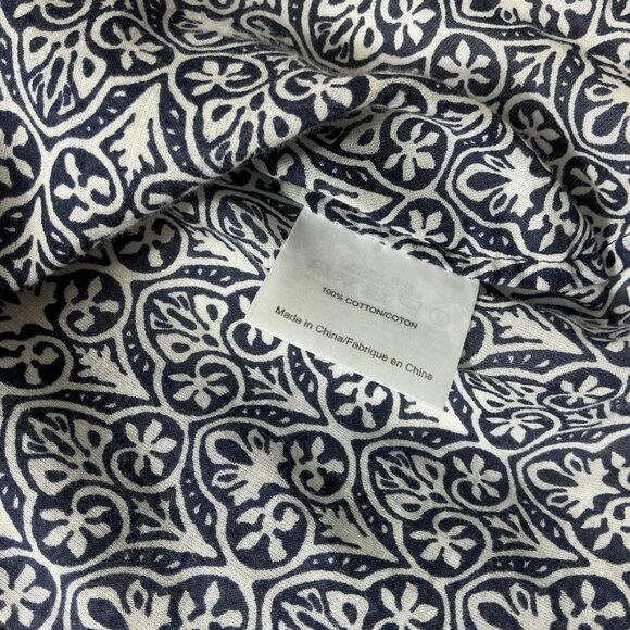 Tory Burch Brigitte Printed Button Down Blouse, Carinthia Navy 6 - Picture 7 of 7